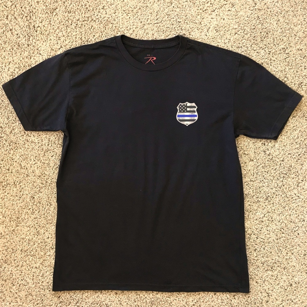 Rothco Thin Blue Line Flag Shirt. Very nice condition!